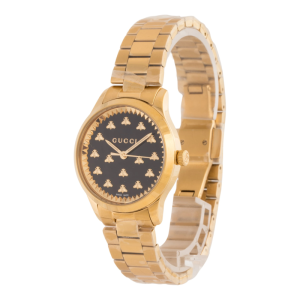 Alternative view of Gucci Women’s Quartz Swiss Made Gold Stainless Steel Black Dial 32mm Watch YA1265037