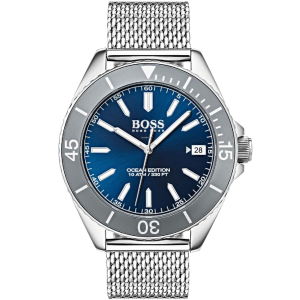 Hugo Boss Men's Quartz Silver Stainless Steel Blue Dial 42mm Watch 1513571