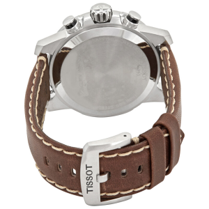 Alternative view of TISSOT Men’s Swiss Made Quartz Brown Leather Strap Black Dial 45mm Watch T125.617.16.051.01 (Factory Leftover)