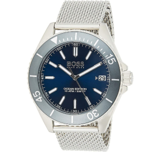 Alternative view of Hugo Boss Men's Quartz Silver Stainless Steel Blue Dial 42mm Watch 1513571