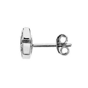 Alternative view of Coach Women’s Signature “C” Rhinestone Plated Brass Stud Silver Earrings F29824/2