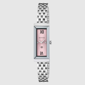 Gucci Women’s Swiss Made Quartz Stainless Steel Pink Dial 14mm Watch YA127516