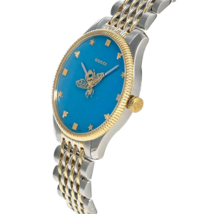 Alternative view of Gucci Women's Quartz Two-Tone Stainless Steel Sky Blue Dial 36mm Watch YA1264201