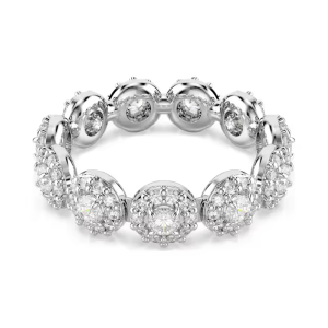 Swarovski Una Angelic Women's Round-Cut Pavé Ring White Cubic Zirconia Rhodium Plated 5636268