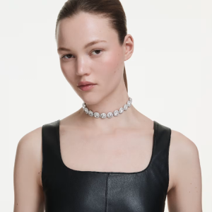 Alternative view of Swarovski Una Angelic Women’s Crystal Choker Rhodium Plated Necklace 5733194