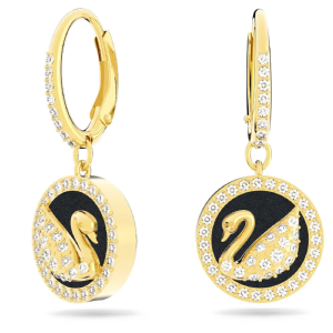 Swarovski Swan Women's Earrings Gold-Tone Plated 5374918