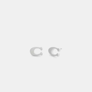 Coach Women's Signature Stud Earrings Silver CFF19