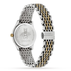 Gucci Women's Quartz Two-Tone Stainless Steel Pink Dial 29mm Watch YA1265030 - Image 5