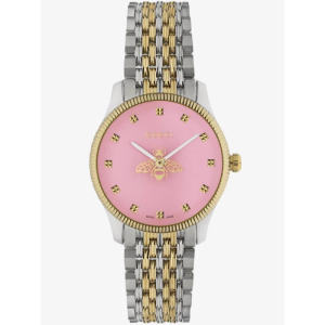 Alternative view of Gucci Women's Quartz Two-Tone Stainless Steel Pink Dial 29mm Watch YA1265030