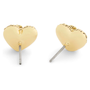Coach Women’s Signature C Pavé Heart Crystal Stud Gold Earrings 546485 - Image 3