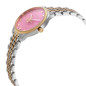 Gucci Women's Quartz Two-Tone Stainless Steel Pink Dial 29mm Watch YA1265030 - Image 3
