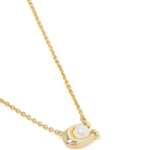 Coach Women’s Signature “C” Faux Pearl Gold-Tone Plated Brass Pendant Necklace 216814180 - Image 4