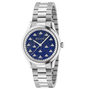 Gucci Women’s Quartz Swiss Made Stainless Steel Blue Dial 32mm Watch YA1265043