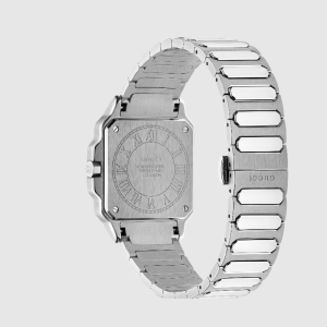 Gucci Women’s Swiss Made Quartz Silver Stainless Steel Black Dial 30mm Watch YA166505 - Image 3