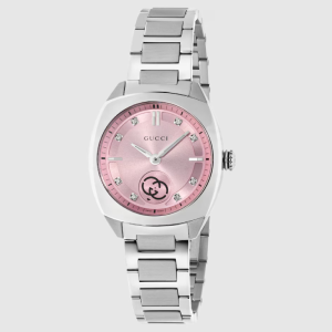 Gucci Women's Quartz Stainless Steel Pink Dial 29mm Watch YA142511