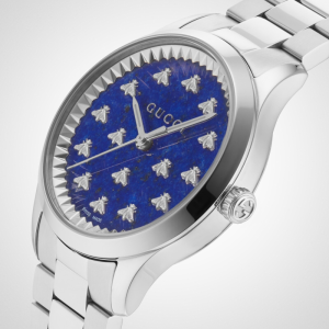 Gucci Women’s Quartz Swiss Made Stainless Steel Blue Dial 32mm Watch YA1265043 - Image 3