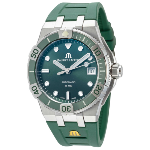 Maurice Lacroix AIKON Venturer Men's Automatic Green Silicone Strap Green Dial 38mm Watch AI6057-SSL50-630-5