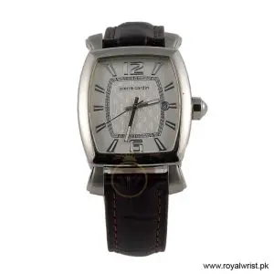 Pierre Cardin Men’s Quartz Dark Brown Leather Strap White Dial 36mm Watch PC10028/W8 (Like New)