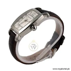 Alternative view of Pierre Cardin Men’s Quartz Dark Brown Leather Strap White Dial 36mm Watch PC10028/W8 (Like New)