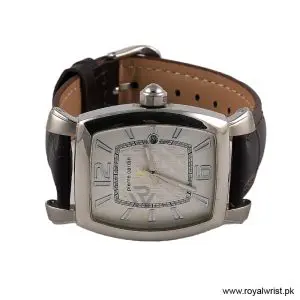 Pierre Cardin Men’s Quartz Dark Brown Leather Strap White Dial 36mm Watch PC10028/W8 (Like New) - Image 3