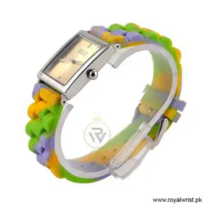 Alternative view of Elle Women’s Quartz Multicolor Silicone Strap Beige Dial 26mm Watch EL20026S02C/2 (Like New)