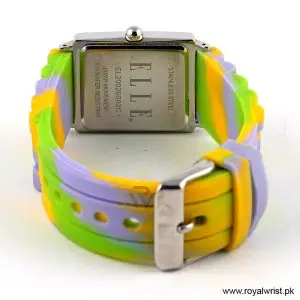 Elle Women’s Quartz Multicolor Silicone Strap Beige Dial 26mm Watch EL20026S02C/2 (Like New) - Image 4