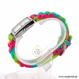 Alternative view of Elle Women’s Quartz Multicolor Silicone Strap Mother of Pearl Dial 26mm Watch EL20026S01C/3 (Like New)