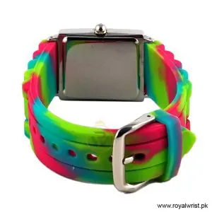 Elle Women’s Quartz Multicolor Silicone Strap Mother of Pearl Dial 26mm Watch EL20026S01C/3 (Like New) - Image 4