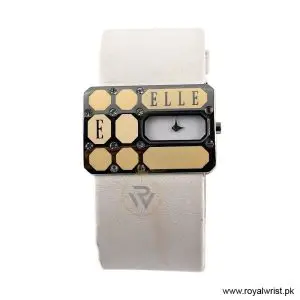 Elle Women’s Quartz White Leather Strap White Dial 39mm Watch EL20073S03C/2 (Like New)