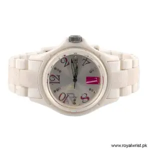Elle Women’s Quartz White Plastic Strap White Dial 39mm Watch LE50001P01 (Like New) - Image 3