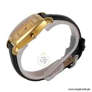 Alternative view of Pierre Cardin Men’s Quartz Black Leather Strap Gold Dial 36mm Watch PC10028/G16 (Like New)