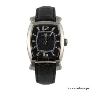 Pierre Cardin Men’s Quartz Black Leather Strap Black Dial 36mm Watch PC10028/B6 (Like New)