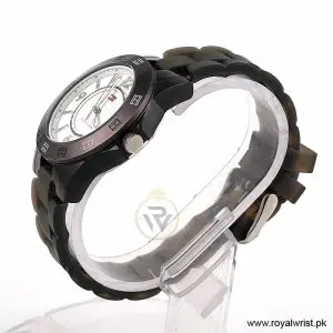 Alternative view of Tommy Hilfiger Women’s Quartz Grey Silicone Strap White Dial 38mm Watch 1781075/1 (Like New)