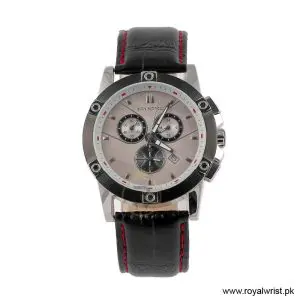 San Marco Men’s Quartz Black Leather Strap Light Pink Dial 40mm Watch R6035G/5 (Like New)