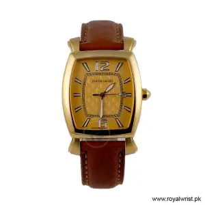 Pierre Cardin Men’s Quartz Brown Leather Strap Gold Dial 36mm Watch PC10028/G18 (Like New)