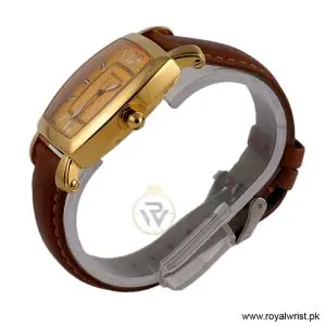 Alternative view of Pierre Cardin Men’s Quartz Brown Leather Strap Gold Dial 36mm Watch PC10028/G18 (Like New)