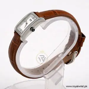Alternative view of Hugo Boss Women’s Quartz Brown Leather Strap White Dial 24mm Watch 1502198/2 (Like New)
