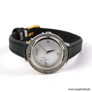 Hugo Boss Women’s Quartz Black Leather Strap Mother Of Pearl Dial 20mm Watch 1502278/2 (Like New) - Image 3