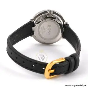 Hugo Boss Women’s Quartz Black Leather Strap Mother Of Pearl Dial 20mm Watch 1502278/2 (Like New) - Image 4