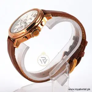 Alternative view of Hugo Boss Men’s Quartz Brown Leather Strap Silver Sunray Dial 42mm Watch 1502214/12 (Like New)