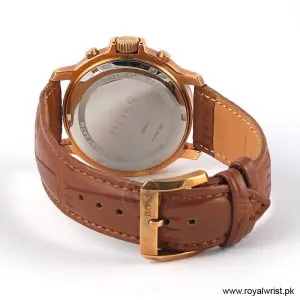 Hugo Boss Men’s Quartz Brown Leather Strap Silver Sunray Dial 42mm Watch 1502214/12 (Like New) - Image 4