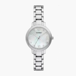 Emporio Armani Women’s Three-Hand Stainless Steel Mother of Pearl Watch AR80071