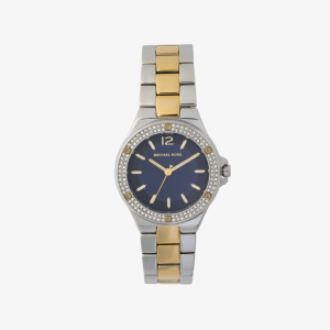 Michael Kors Women's Crystal Bezel Blue Dial Two-Tone Stainless Steel Watch MKO1189