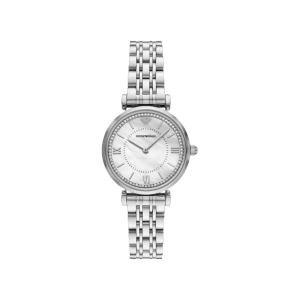 Emporio Armani Women's Quartz Silver Stainless Steel Mother Of Pearl Dial 32mm Watch AR11701