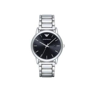 Emporio Armani Men’s Quartz Silver Stainless Steel Black Dial 43mm Watch AR2499