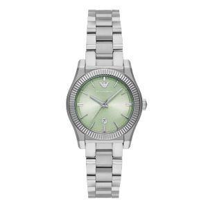 Emporio Armani Women’s Quartz Silver Stainless Steel Green Dial 32mm Watch AR11656