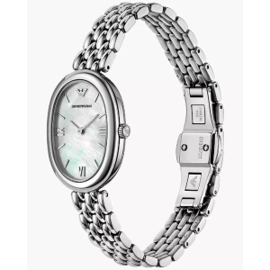Alternative view of Emporio Armani Women’s Quartz Silver Stainless Steel Mother of Pearl Oval Dial 34mm Watch AR11706