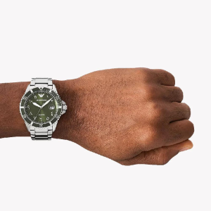 Alternative view of Emporio Armani Men’s Quartz Silver Stainless Steel Green Dial 41mm Watch AR80072