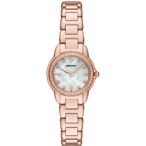 Emporio Armani Women’s Quartz Rose Gold Stainless Steel Mother of Pearl Dial 26mm Watch AR11671