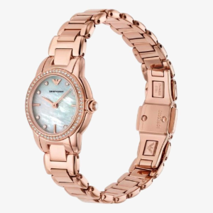 Alternative view of Emporio Armani Women’s Quartz Rose Gold Stainless Steel Mother of Pearl Dial 26mm Watch AR11671
